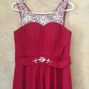 Red Chiffon Dress